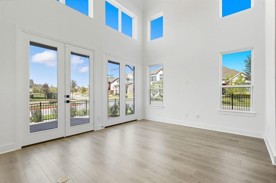 Spacious, unfurnished interior of a new home in Walsh: Townhomes - The Patios, Aledo (Image 17). Spacious, unfurnished interior of a new home in Walsh: Townhomes - The Patios, Aledo (Image 17).