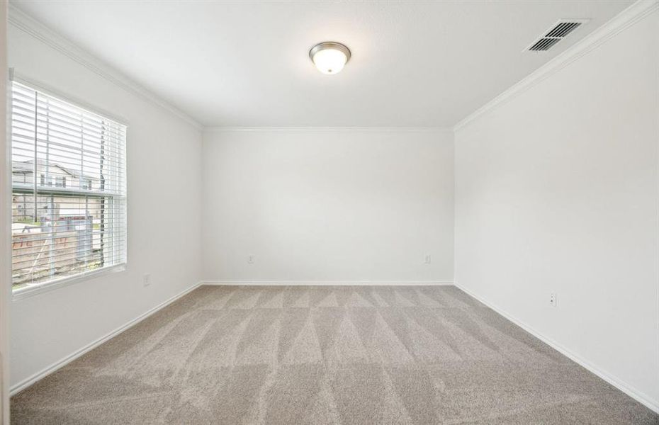 Flexible living space off entryway, can be used as a study Flexible living space off entryway, can be used as a study