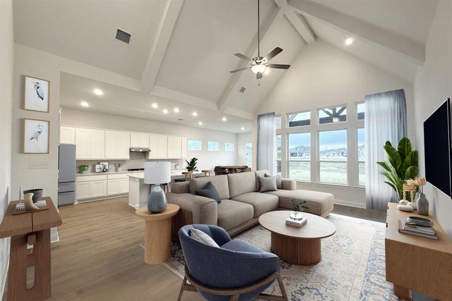 Furnished interior view inside a new home in Ridge Park Estates, Royse City (Image 10). Furnished interior view inside a new home in Ridge Park Estates, Royse City (Image 10).
