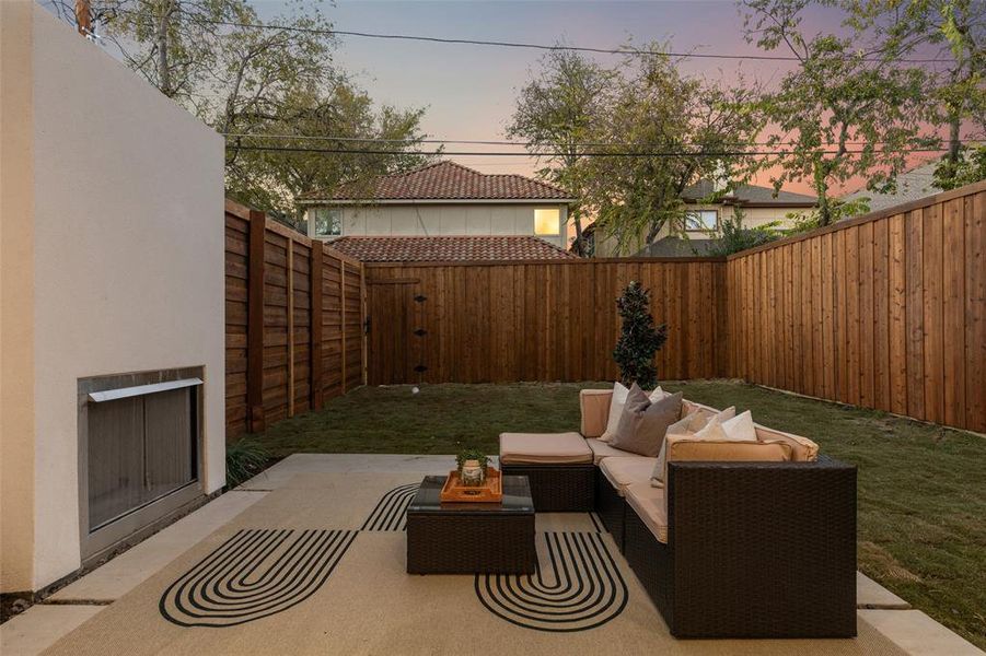 Exterior details and patio area of a home in , Dallas (Image 25).
