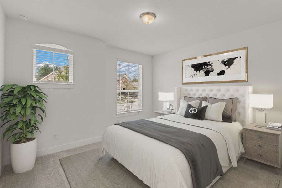 Representative furnished interior of a home built from the Mirabelle by Chesmar Homes in Artavia, Conroe (Image 11).