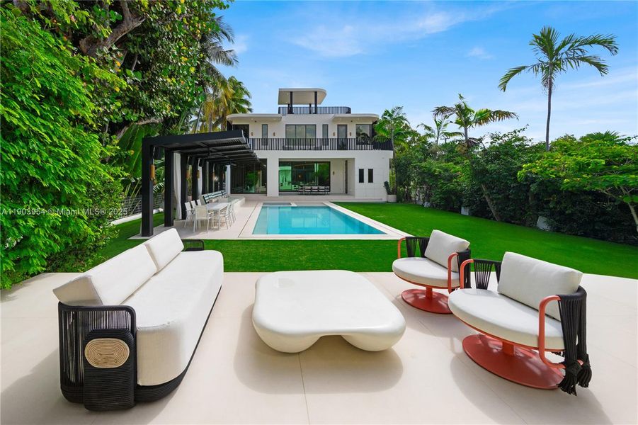 Exterior details and patio area of a home in , Miami Beach (Image 51).