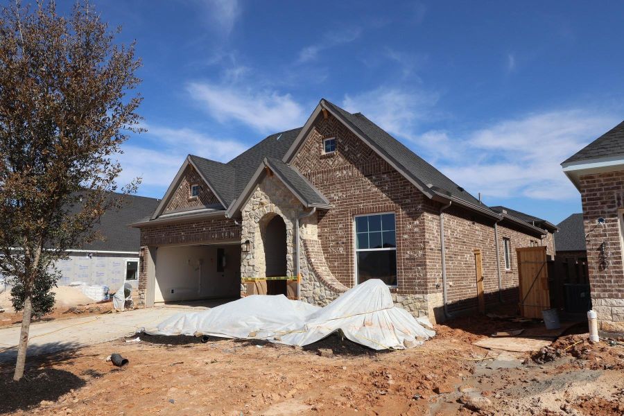 In-progress construction of a new home in Grange 45' Homesites, Katy, TX (Image 33).