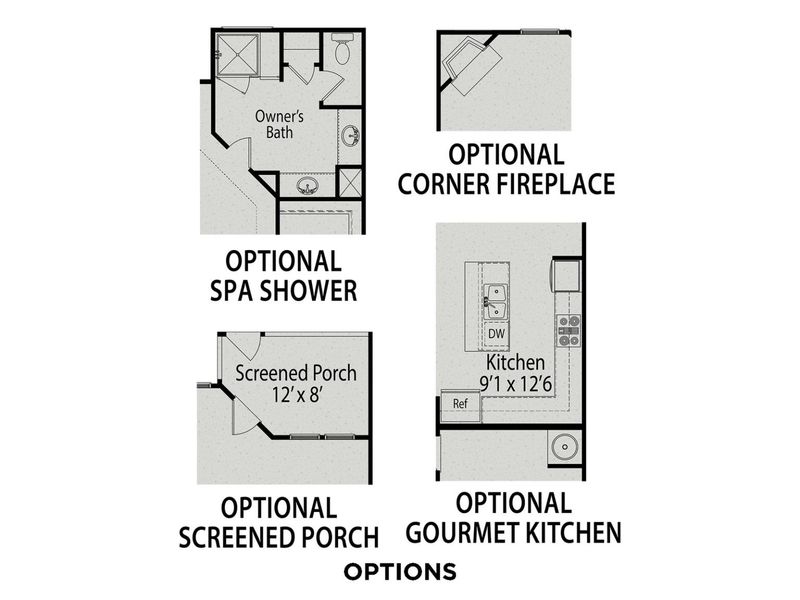 2D floor plan layout for the The Graham Interior by Davidson Homes LLC in Springvale, Willow Spring, NC (Image 4).