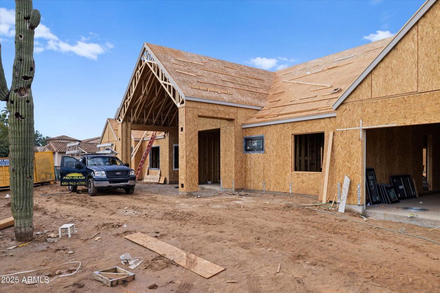 Front of Home Progress Photo