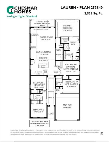 2D floor plan layout of this home in Blue Heron, Mont Belvieu, TX (Image 5).