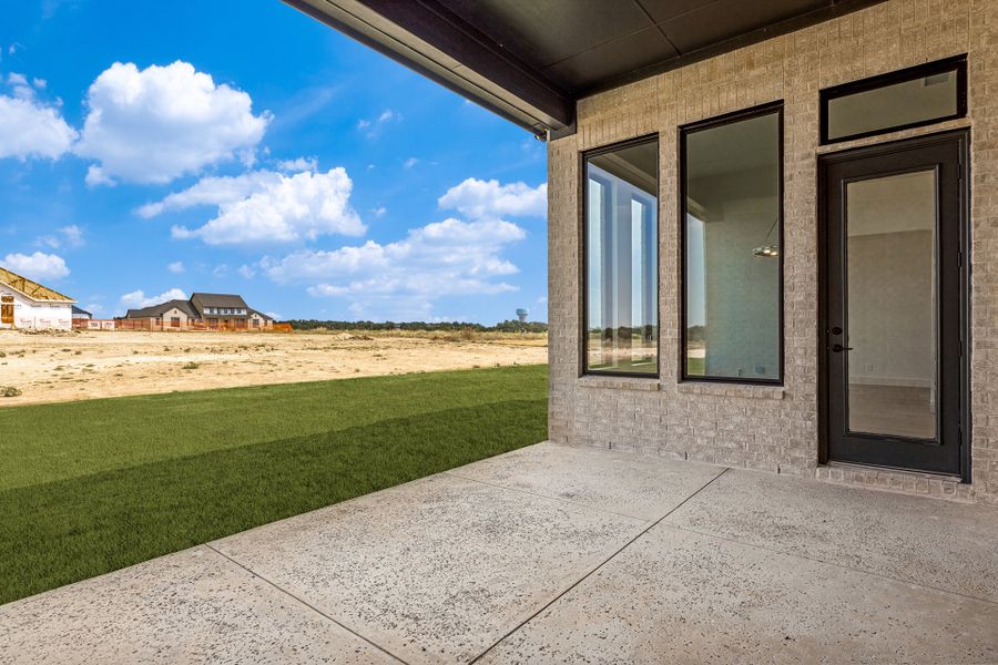 Exterior details and patio area of a home in Hilltop Ranch, Leander (Image 3).