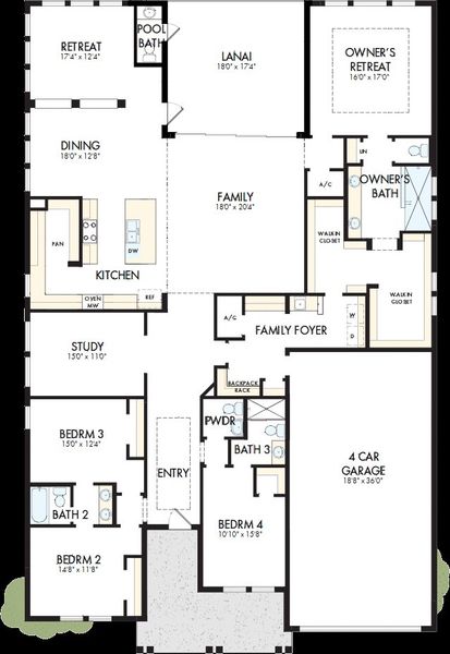 2D floor plan layout of this home in Palmera Wellen Park – Executive Series, Venice, FL (Image 2). 2D floor plan layout of this home in Palmera Wellen Park – Executive Series, Venice, FL (Image 2).