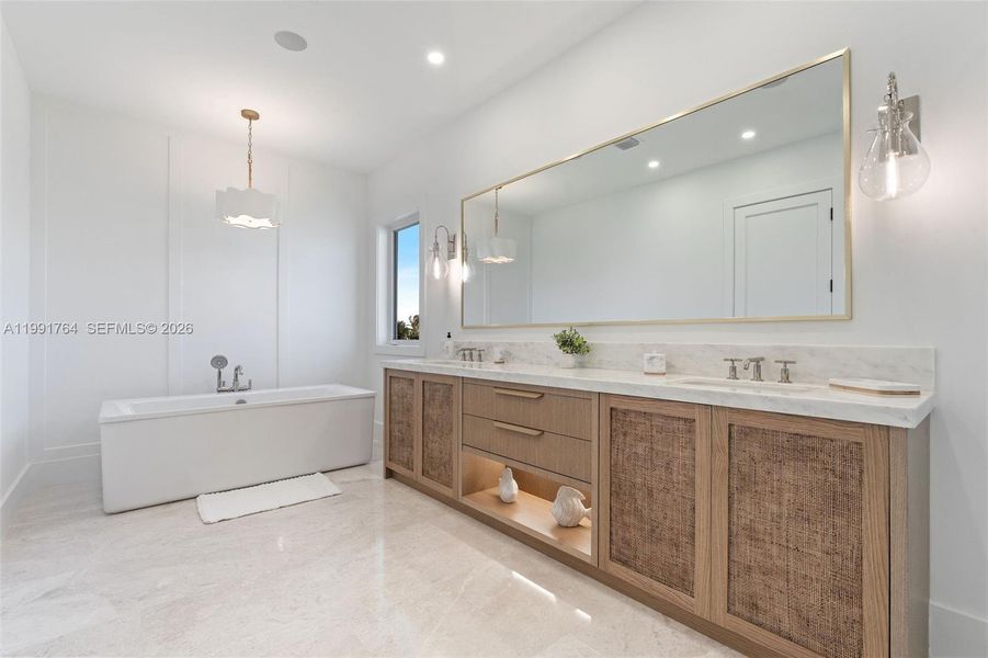 Furnished interior view inside a new home in , Key Largo (Image 60).