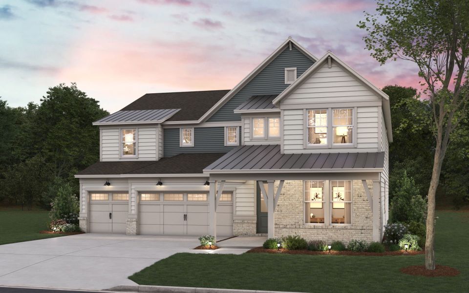 Representative exterior photo of a completed home built from the Roseland by Pulte Homes in Bristol, Dawsonville, GA (Image 16). Representative exterior photo of a completed home built from the Roseland by Pulte Homes in Bristol, Dawsonville, GA (Image 16).