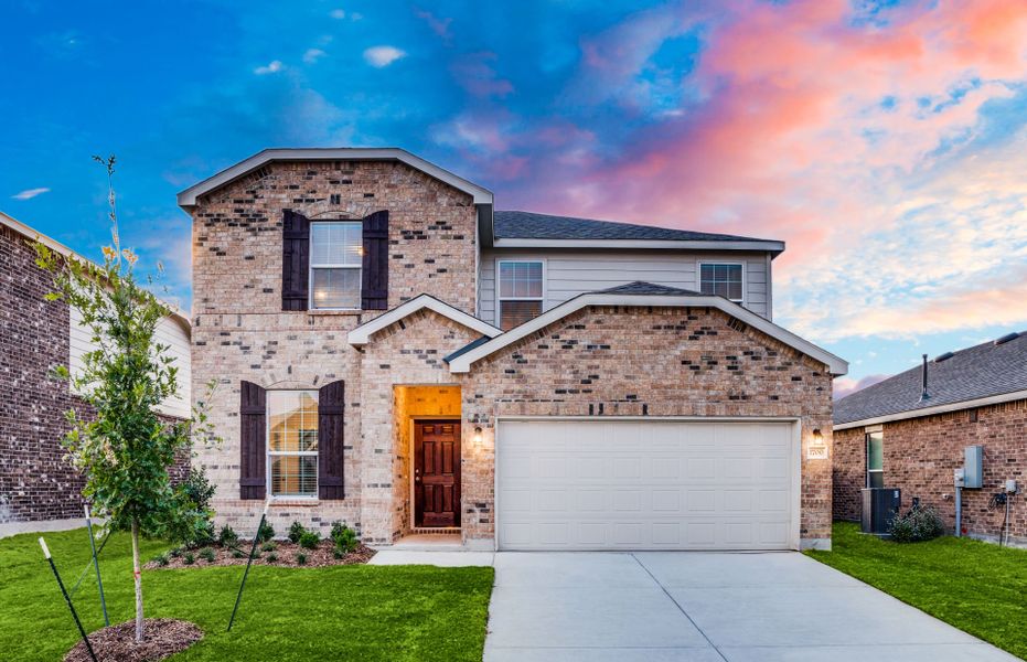 Representative exterior photo of a completed home built from the Sandalwood by Centex in Cottonwood, Howe, TX (Image 27).