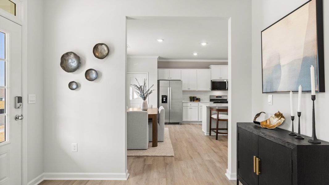 Representative furnished interior of a home built from the Elbert ll by D.R. Horton in Braselton Village, Braselton (Image 4).