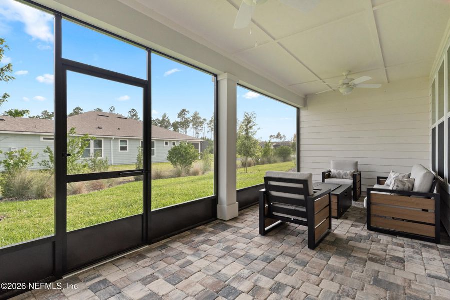 Exterior details and patio area of a home in Del Webb Nocatee, Ponte Vedra (Image 24).