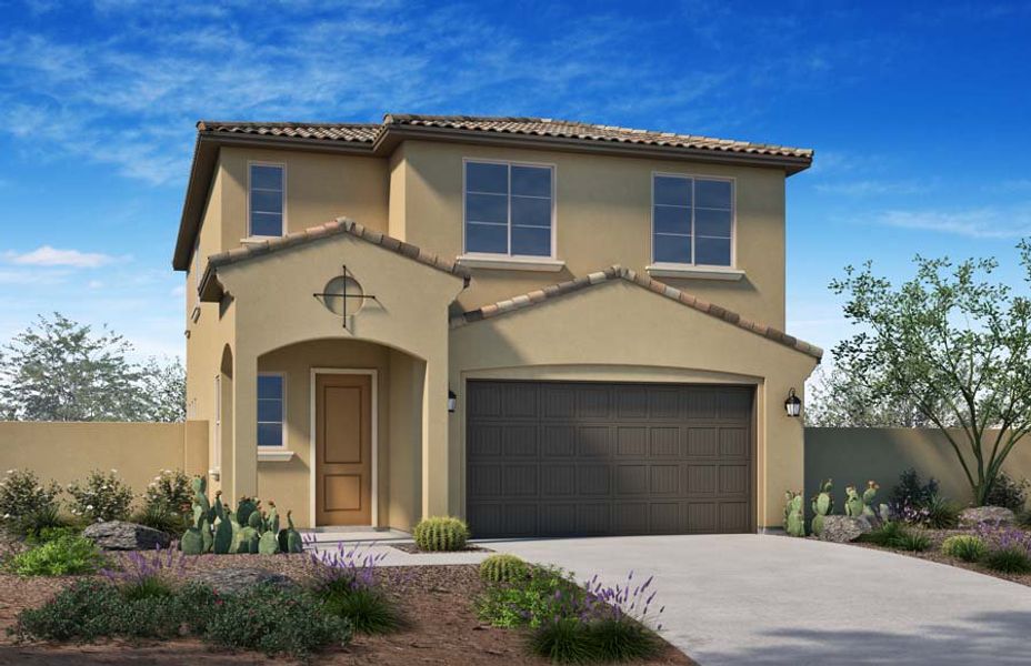 Representative exterior photo of a completed home built from the 2159 by Homes by Towne in Beacon Hill at Marley Park, Surprise, AZ (Image 1). Representative exterior photo of a completed home built from the 2159 by Homes by Towne in Beacon Hill at Marley Park, Surprise, AZ (Image 1).