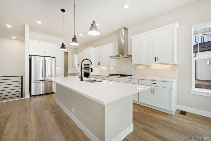 Furnished interior view inside a new home in Kitchel Lake at Serratoga Falls, Timnath (Image 5).