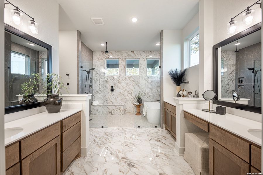 Furnished interior view inside a new home in Caliza Reserve, Boerne (Image 9).