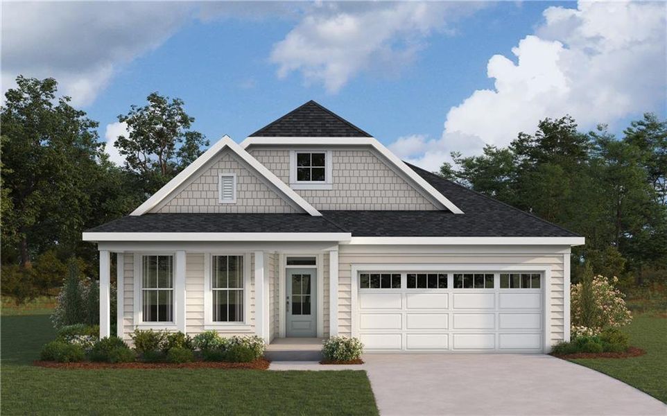 Front exterior of a new home in , Braselton, GA, highlighting curb appeal (Image 1). Front exterior of a new home in , Braselton, GA, highlighting curb appeal (Image 1).