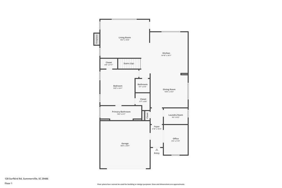 2D floor plan layout of this home in , Summerville, SC (Image 5).