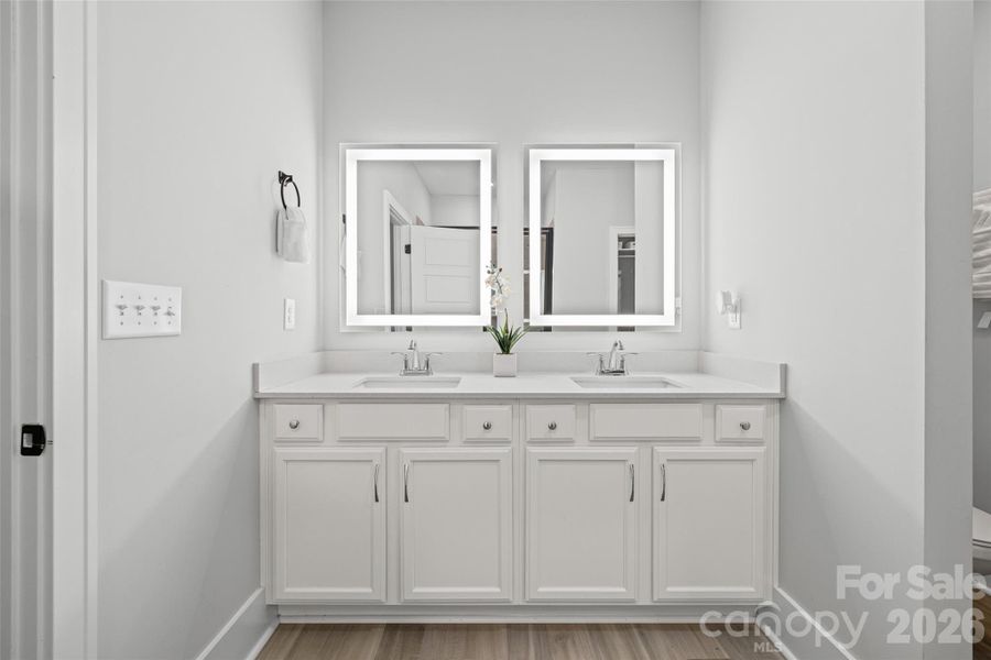 Furnished interior view inside a new home in , Clover (Image 41).