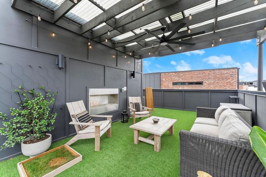 Exterior details and patio area of a home in , Atlanta (Image 21). Exterior details and patio area of a home in , Atlanta (Image 21).