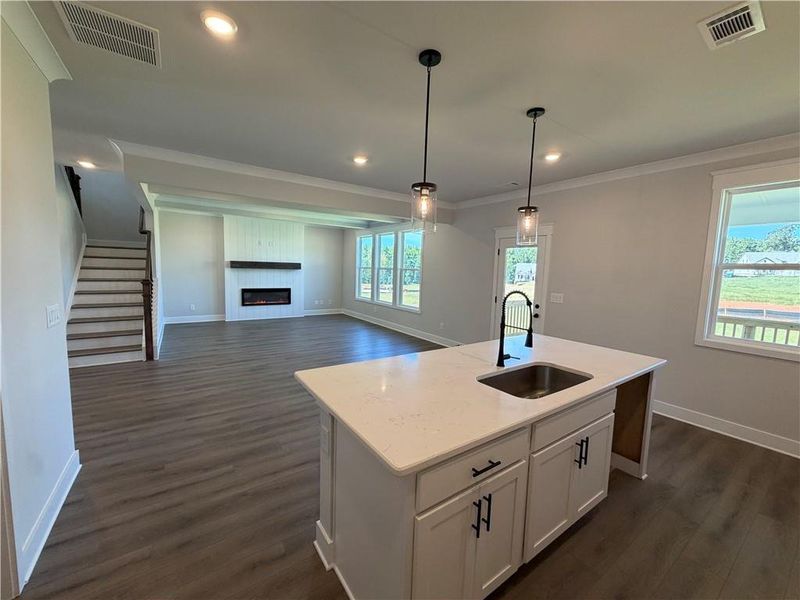 Furnished interior view inside a new home in Mallard’s Landing, Jefferson (Image 11).