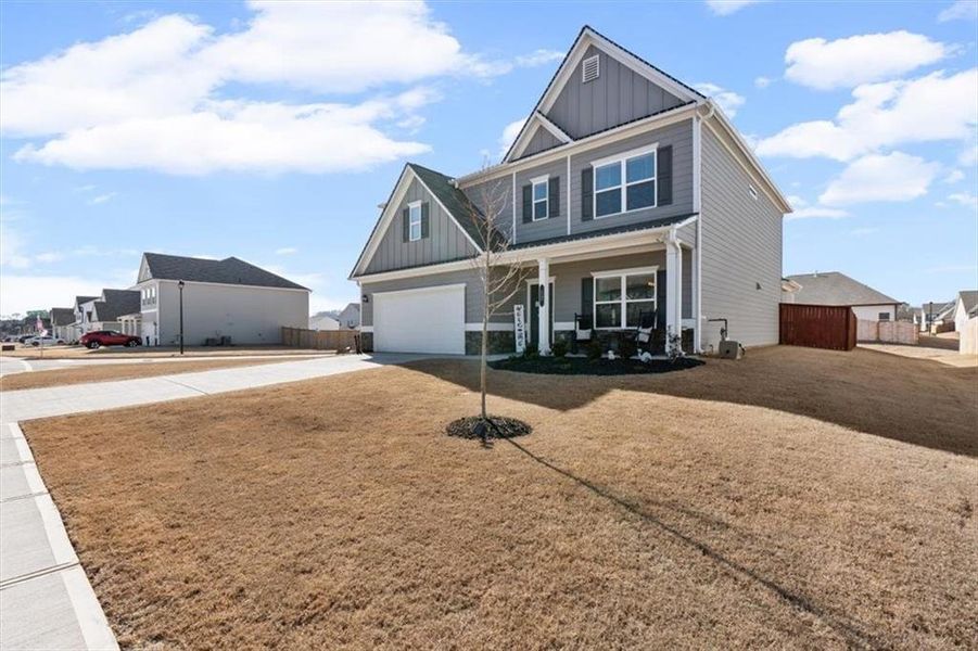 Front exterior of a new home in Jackson Farm, Cartersville, GA, highlighting curb appeal (Image 25).