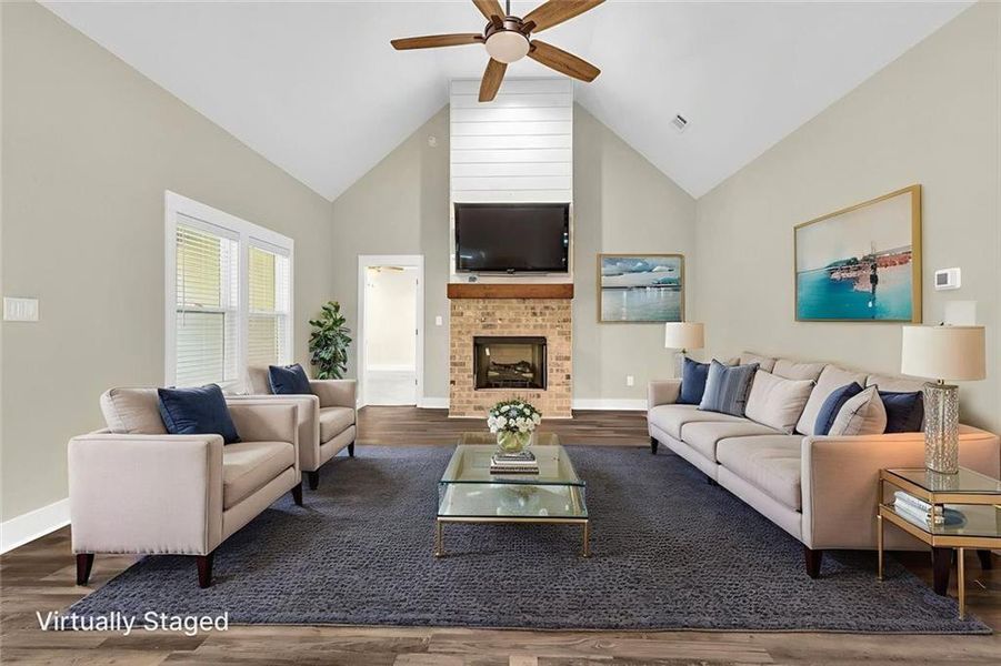 Furnished interior view inside a new home in , Macon (Image 9).