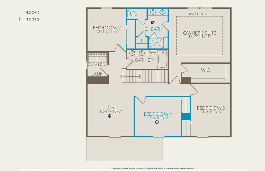 Aspire Floor Plan, Quick Move-In Home, Floor 2
