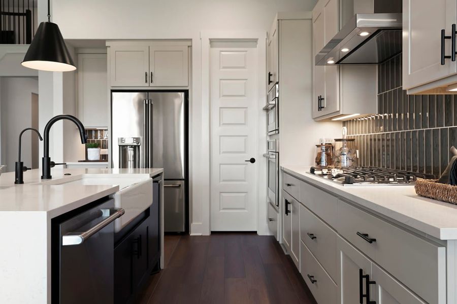 Furnished interior view inside a new home in Park Collection At Wolf Ranch, Georgetown (Image 14).