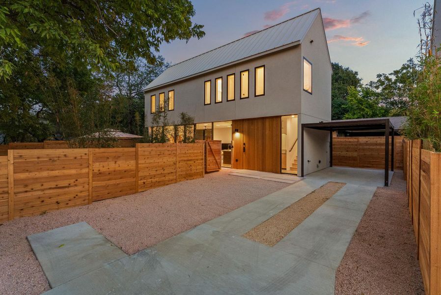 Front exterior of a new home in , Austin, TX, highlighting curb appeal (Image 2). Front exterior of a new home in , Austin, TX, highlighting curb appeal (Image 2).