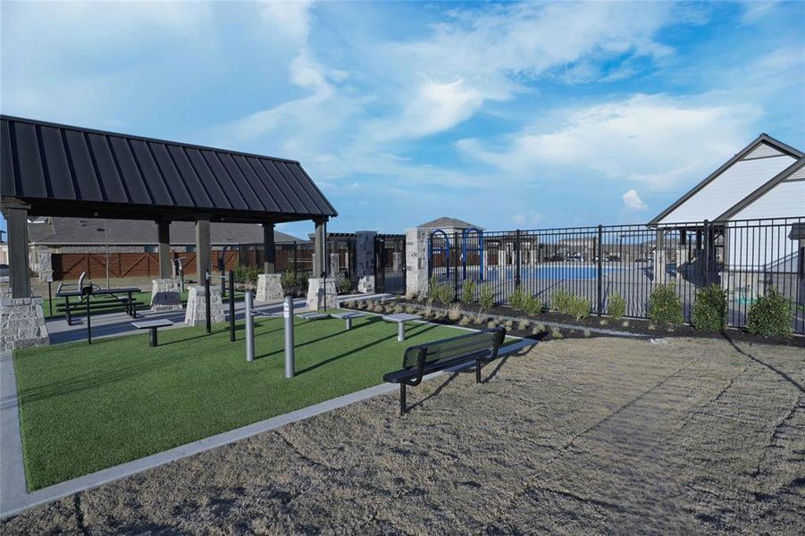 Community Pool & Covered Picnic area