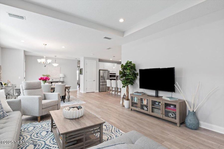 Furnished interior view inside a new home in , Jacksonville (Image 3). Furnished interior view inside a new home in , Jacksonville (Image 3).