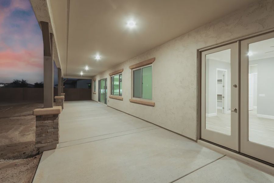 Exterior details and patio area of a home in Bellero Estates, Queen Creek (Image 17).