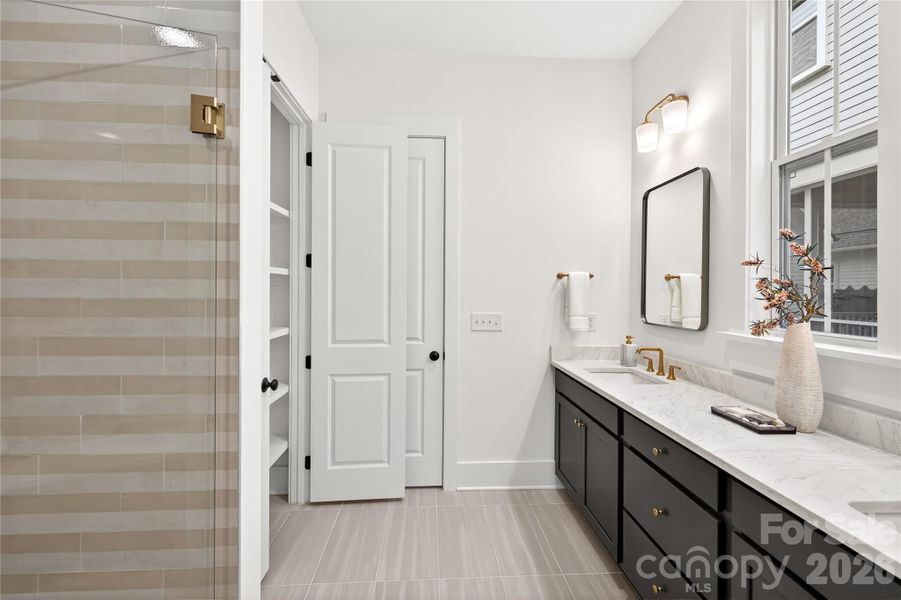 Linen closet for extra storage.