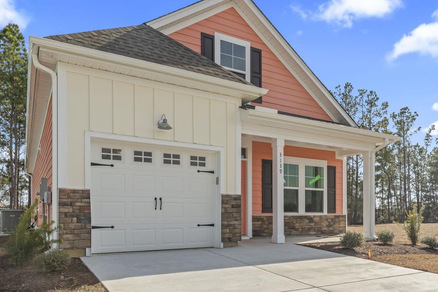 Front exterior of a new home in White Oak Estates, Conway, SC, highlighting curb appeal (Image 19).
