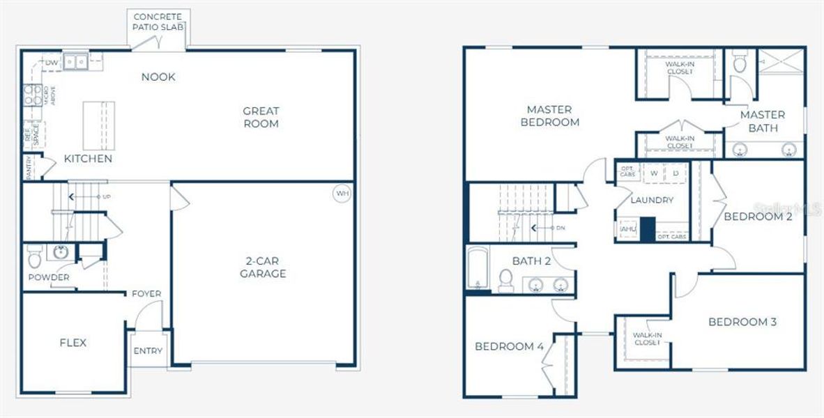 2D floor plan layout of this home in Poinciana, Poinciana, FL (Image 3).