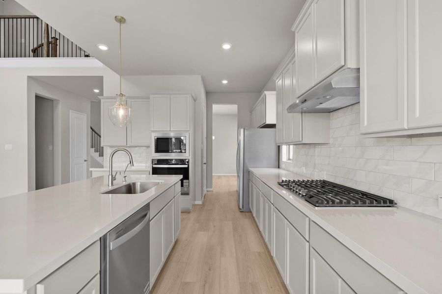Furnished interior view inside a new home in Pomona, Manvel (Image 9).