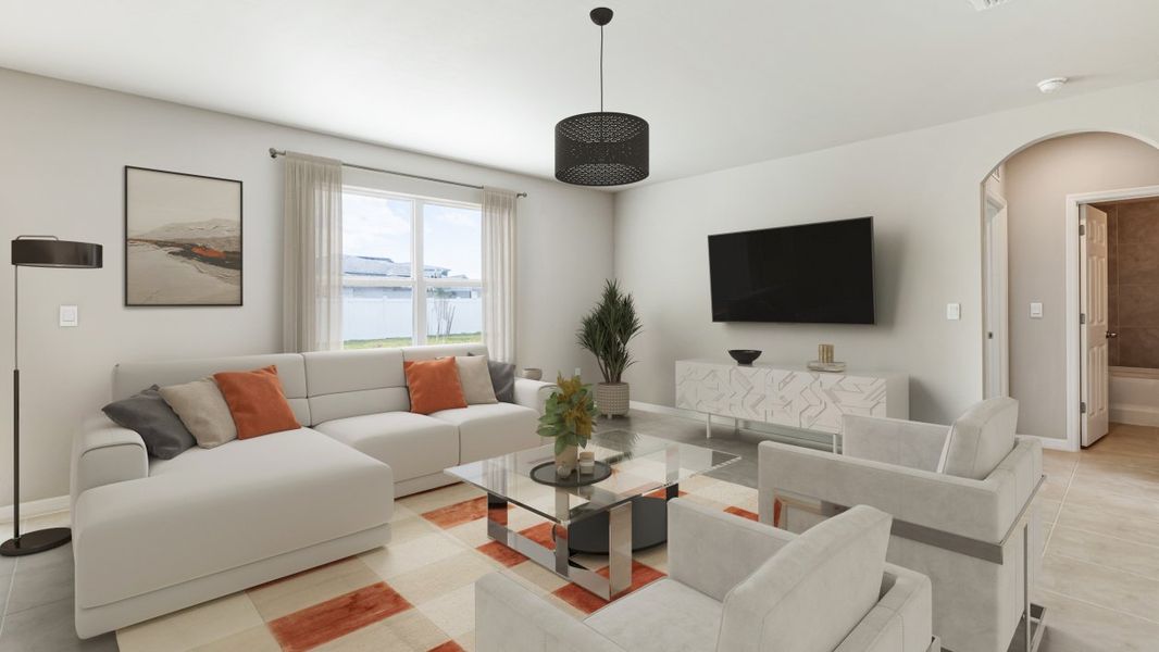 Furnished interior view inside a new home in Palmetto Landing at Babcock Ranch Express, Punta Gorda (Image 3). Furnished interior view inside a new home in Palmetto Landing at Babcock Ranch Express, Punta Gorda (Image 3).