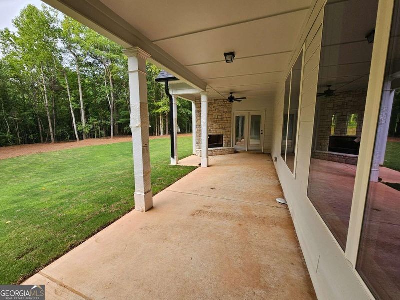 Exterior details and patio area of a home in Cate's Farm, Newnan (Image 2).