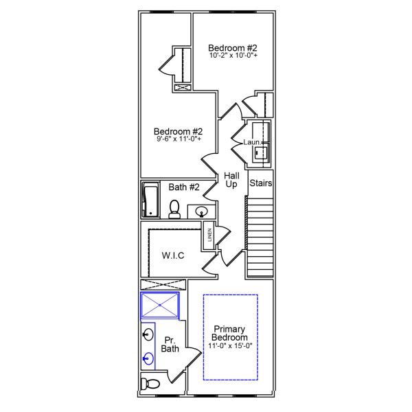 2D floor plan layout of this home in Lakeview Village, Charlotte, NC (Image 5).