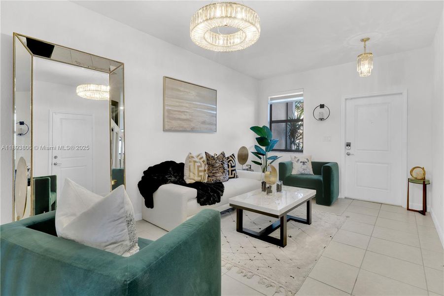 Furnished interior view inside a new home in , Miami (Image 16).