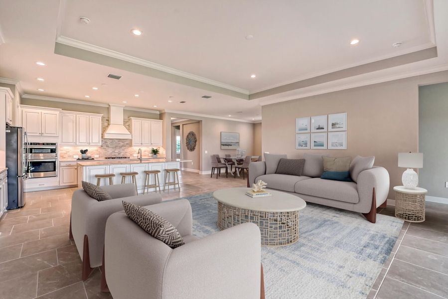 Representative furnished interior of a home built from the Bay Breeze by Neal Communities in Avelina, Venice (Image 5).
