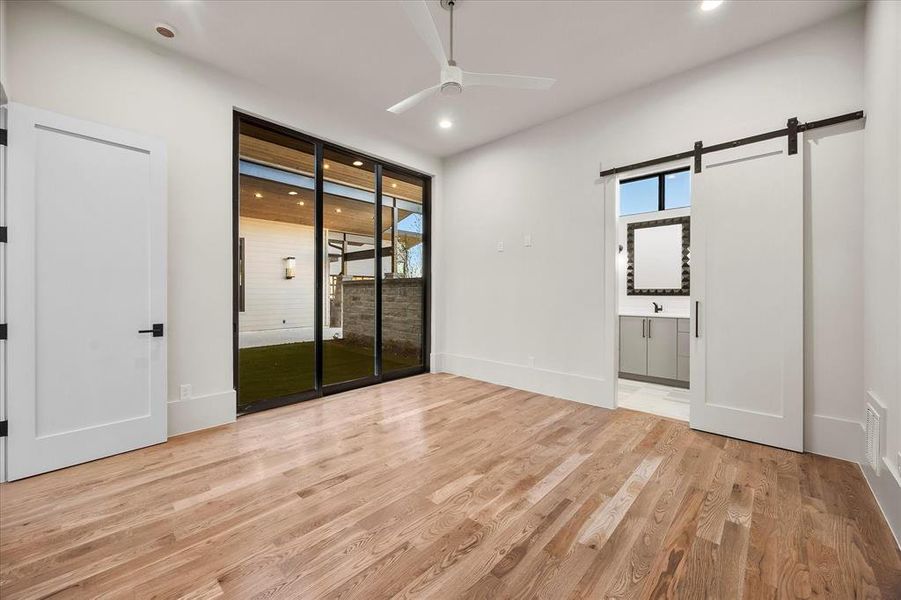 3rd Bedroom open to entry courtyard.