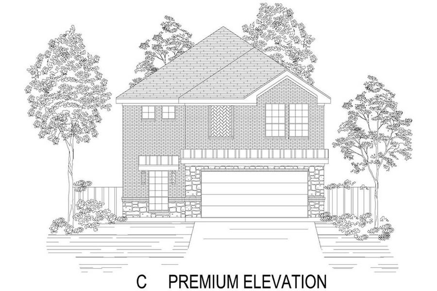 Representative rendering of the exterior for the Hunt F by First Texas Homes (Image 13).