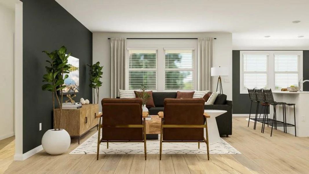 Furnished interior view inside a new home in Meadowlark Preserve, Pflugerville (Image 13).