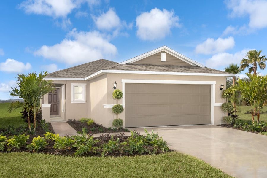 Representative exterior photo of a completed home built from the Plan 1511 by KB Home in Pepper Grove I, Palmetto, FL (Image 10).