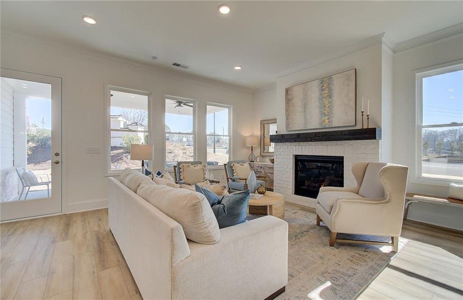 Furnished interior view inside a new home in Courtyards at Traditions, Cumming (Image 38).