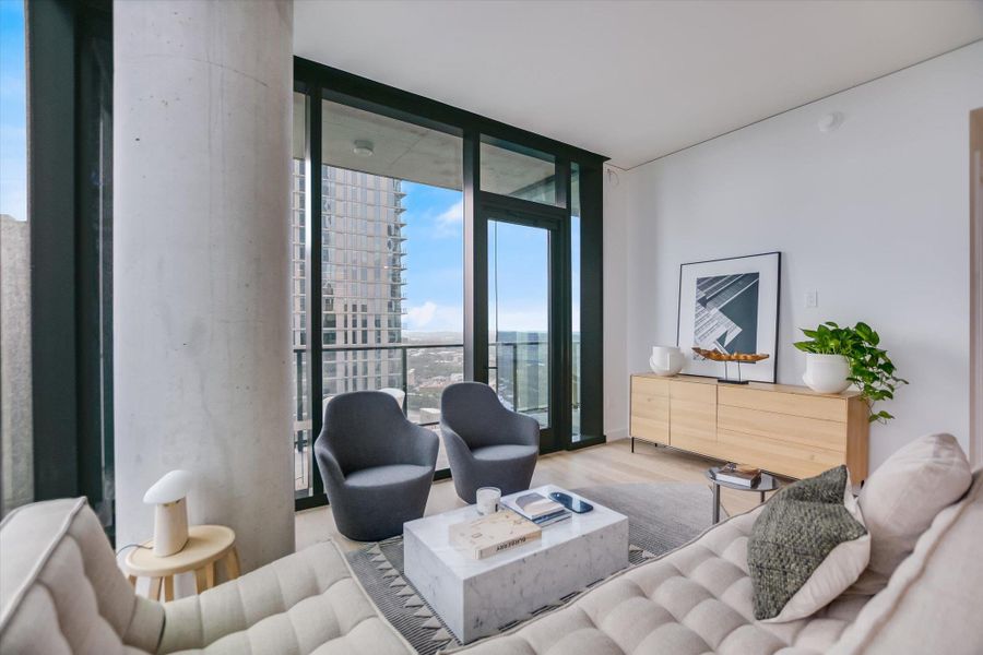 Photos shown are of the same floor plan 5 floors higher.