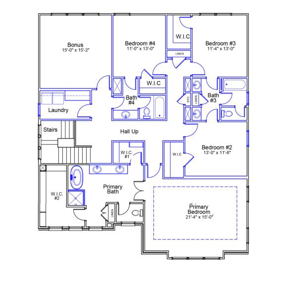 2D floor plan layout of this home in Pebble Branch, Chapin, SC (Image 3).