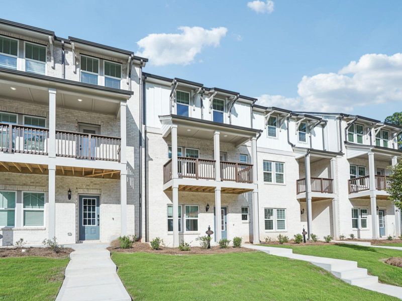 Front exterior of a home in the Martin Springs - Highland Series community, located in Lawrenceville, GA (Image 4).